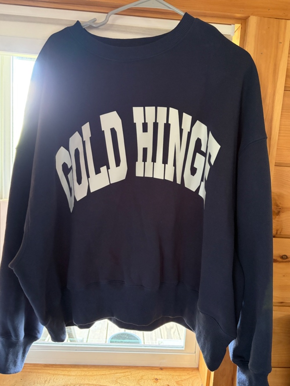Gold Hinge Navy Graphic Crewneck Sweatshirt